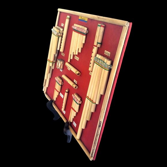 Ecuadorian Zampona Pan Flute Set Miniature Display Vintage Handmade - Picture 6 of 14